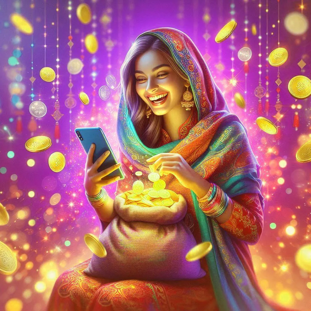 Woman Winning Treasure